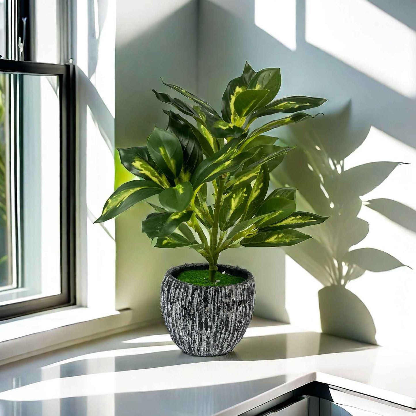 Artificial Green Plant Monstera Fake Flower Supermarket Feel