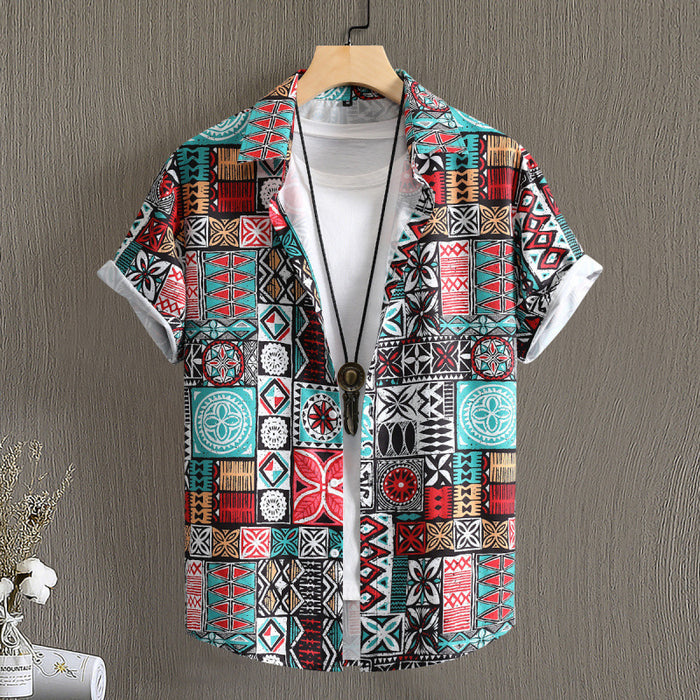 Chemise décontractée pour hommes imprimée à la mode