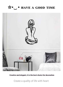 Simple Beauty Line Three-Dimensional Hollow Wall Metal Decoration