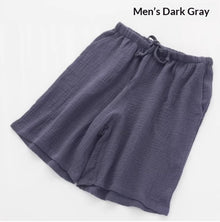 Men's Home Wear Loose-fitting Short Shorts Made Of Pure Cotton Crepe by Mirlaine Univers