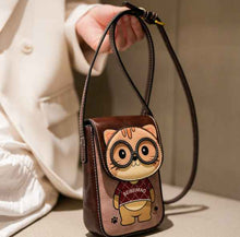 Versatile Western-style Phone Bag With A Bold Color-block Cartoon Design