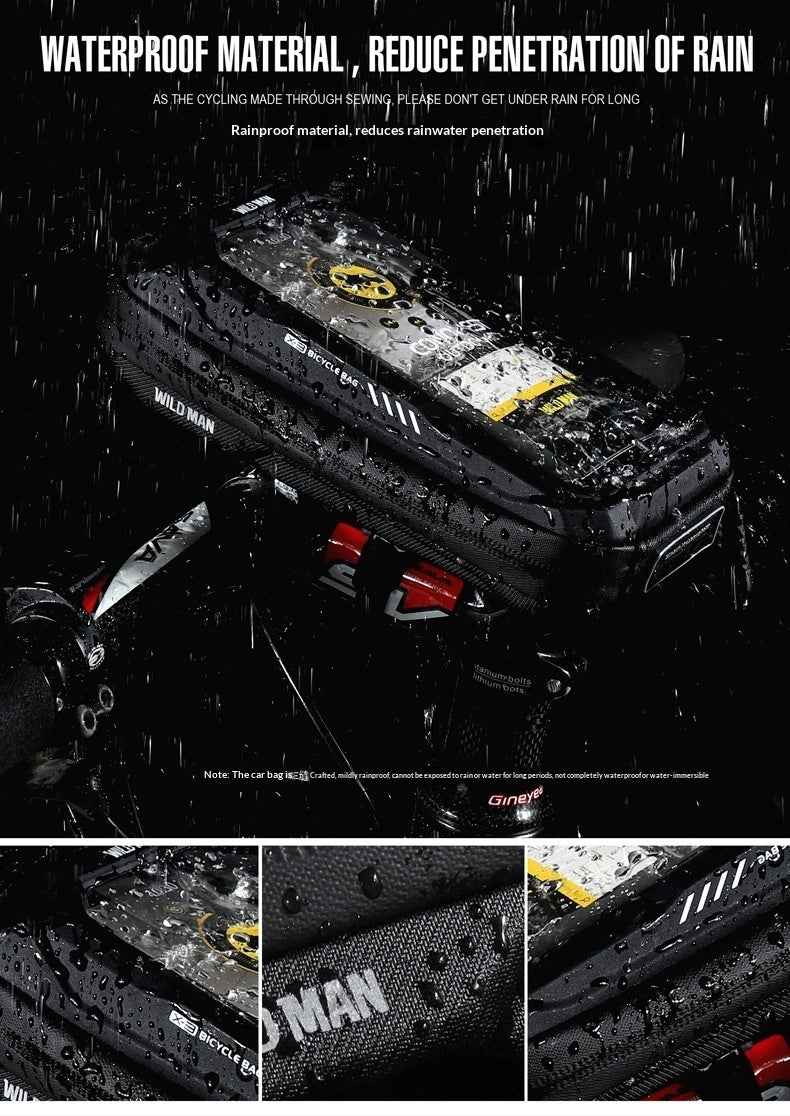 Hard-shell Handlebar Bag For Touchscreen Phones Designed For Cycling