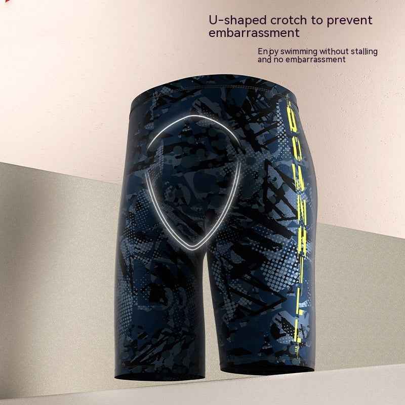 Anti-embarrassment Men's Swimming Trunks Hot Spring Boxer Shorts