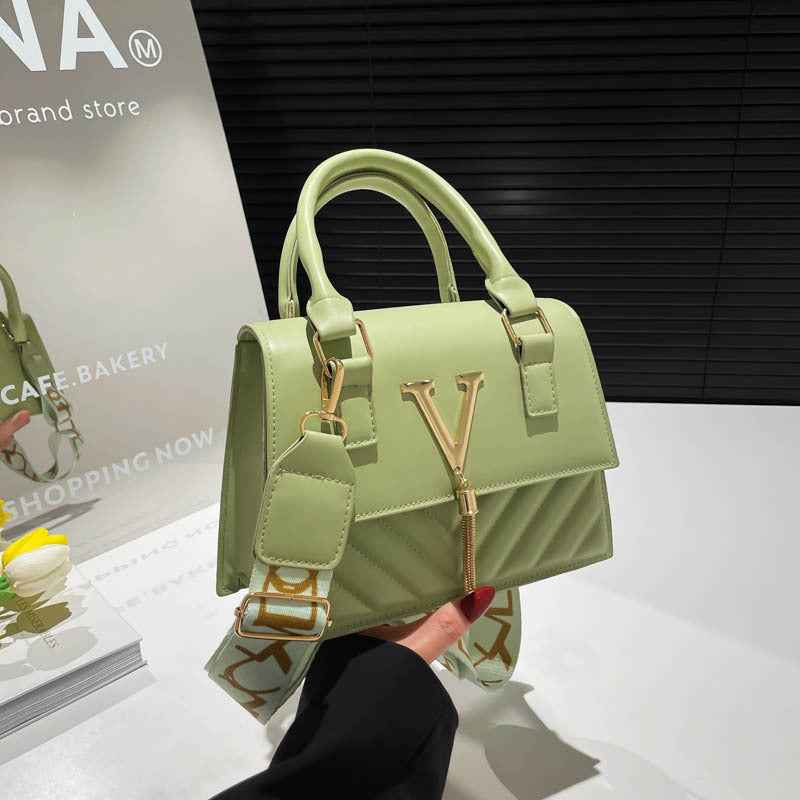 Womens Fashion Solid-Color Tassel Crossbody Bag