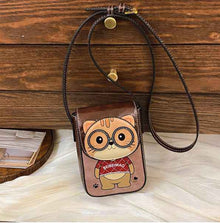 Versatile Western-style Phone Bag With A Bold Color-block Cartoon Design