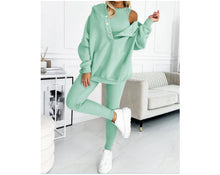 Women's Solid Color Vest Hoodie And Pants Set by Mirlaine Univers