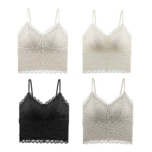 Floral Lace Camisole For Women Padded Mid Length Base Layer
