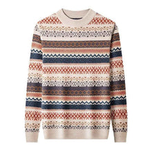 Men's Pullover Thickened Striped Sweaters Bottoming Shirt