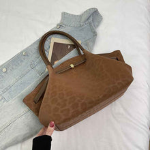 Retro Suede Tote Handbag Commuter Shoulder Bag