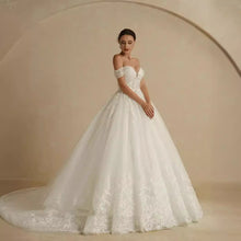 Off-shoulder Bridal Main Wedding Dress Elegant Court Style High-grade Luxury French Light Door Yarn by Mirlaine Univers