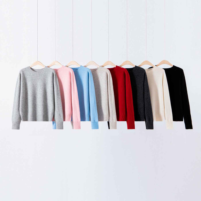 Crew-neck Long-sleeve Top Relaxed-fit Base Layer Effortless Laid-back Style