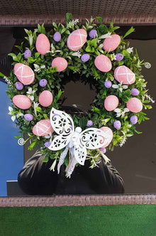 Bunny Wreath Decorative Easter Prop Gift