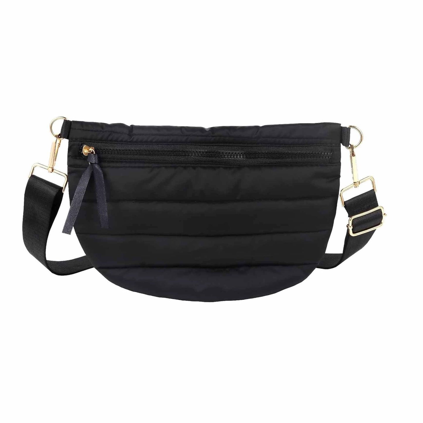 Womens Casual Quilted Solid-Color Down Waist Bag Shoulder Bag by Mirlaine Univers