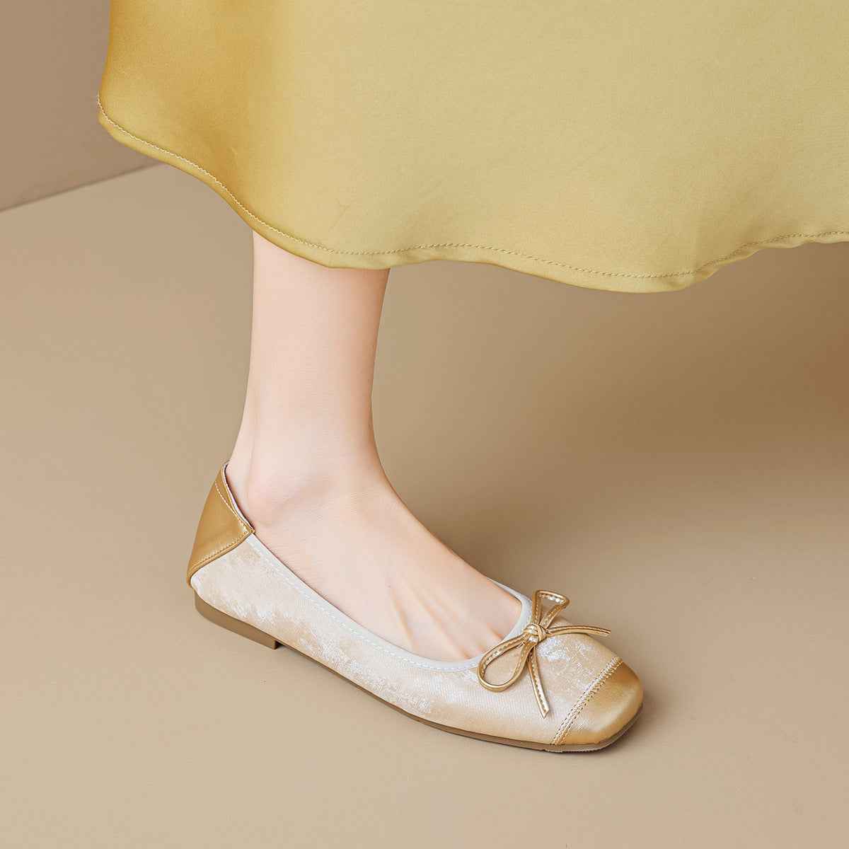 Women's Soft-soled Low-cut Bow-tie Flat Shoes