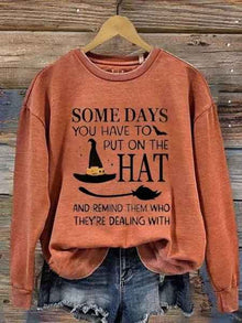 American-style Crewneck Long-sleeve Sweater For Women