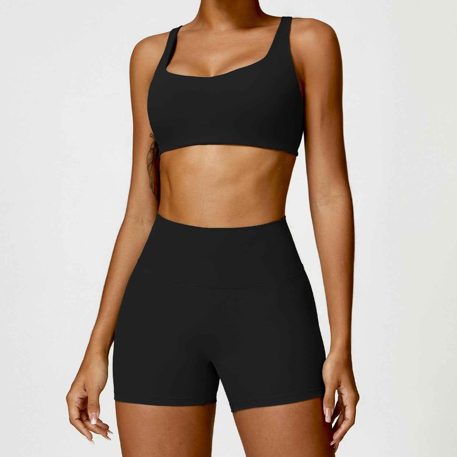 Winter Nude Feel Tight Yoga Suit High-waist Quick-drying Running Sports Workout Clothes