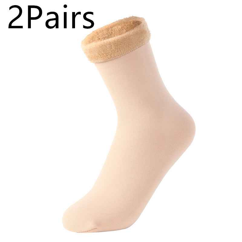Women's Padded Velvet Warm Soft Medium Tube Socks