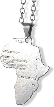 Emerald Park Jewelry Africa Continent Charm Chain Necklace