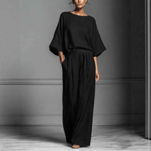 Womens Fashionable And Elegant Flared-Sleeve Linen Suit
