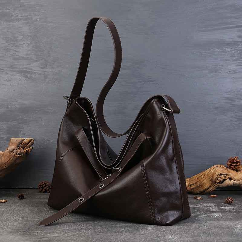 Womens Stylish Retro Large-Capacity Crossbody Bag