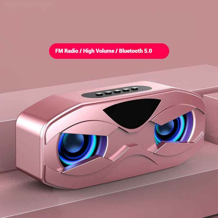 Haut-parleur compact Bluetooth avec caisson de basses et lumière colorée
