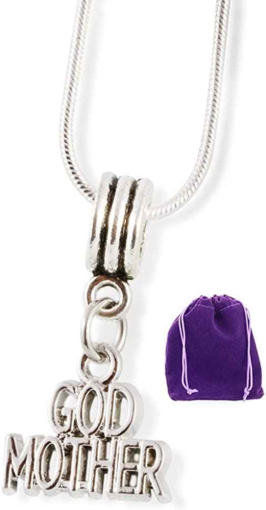 Godmother Gift from Godchild Necklace Pendants Godparent Gifts from Godchild God Mother Jewelry Baptism Christening Madrina Mom Godmom Best Ever for Women Accessories Charm Special Jewelry Godmothers