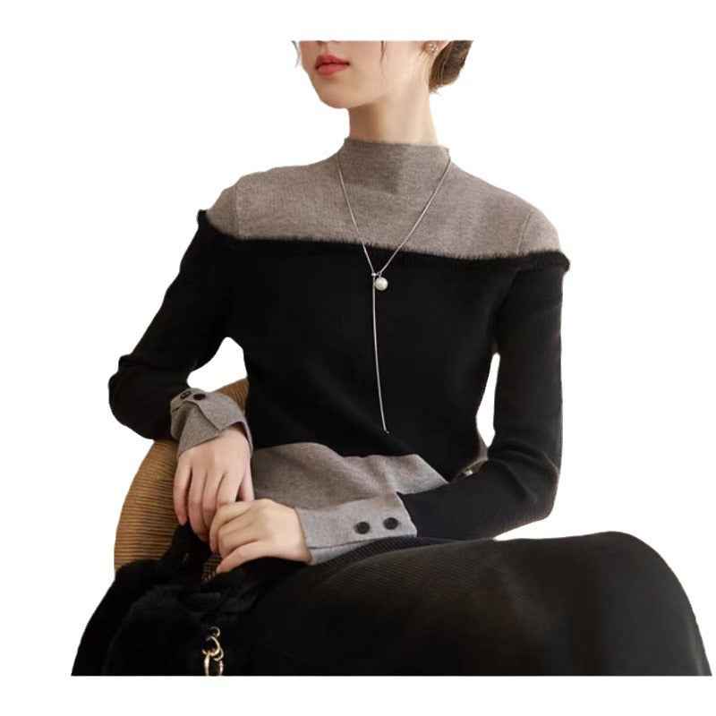 Women's Fake Two Pieces Sweaters Knitwear