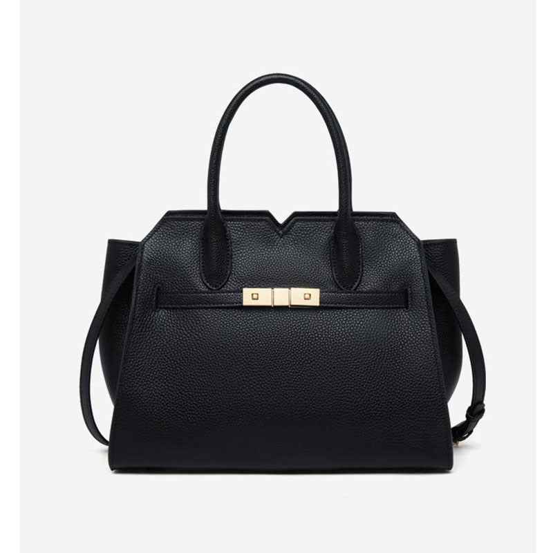 Premium-Look Handbag Womens Top-Grain Leather Tote Bag