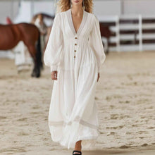 Long-sleeve Elegant White Dress