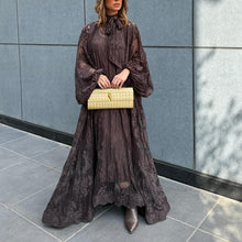 Vietnamese-style Embroidered Heavy-duty Long-sleeve Loose Ruffle Dress by Mirlaine Univers