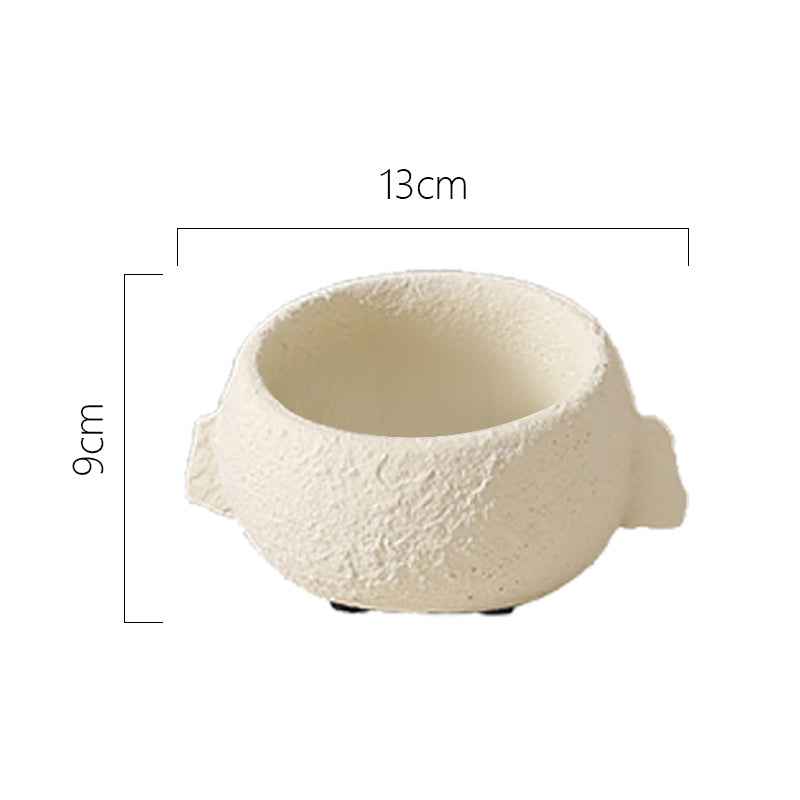 Ins Style No Hole Moon Pattern Cement Mini Flowerpot