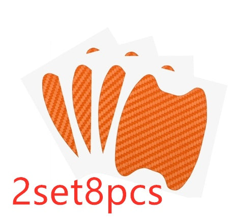 4pcs Set Of Door Stickers Carbon Fiber Scratch-resistant Car Handle Stickers by Mirlaine Univers