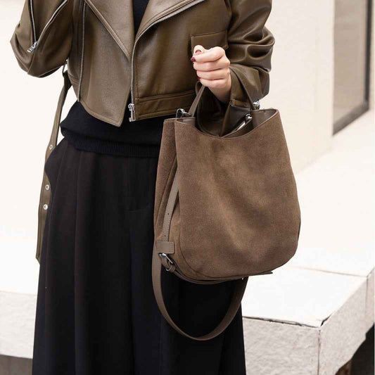 Matte Cowhide Niche Shoulder Crossbody Bag