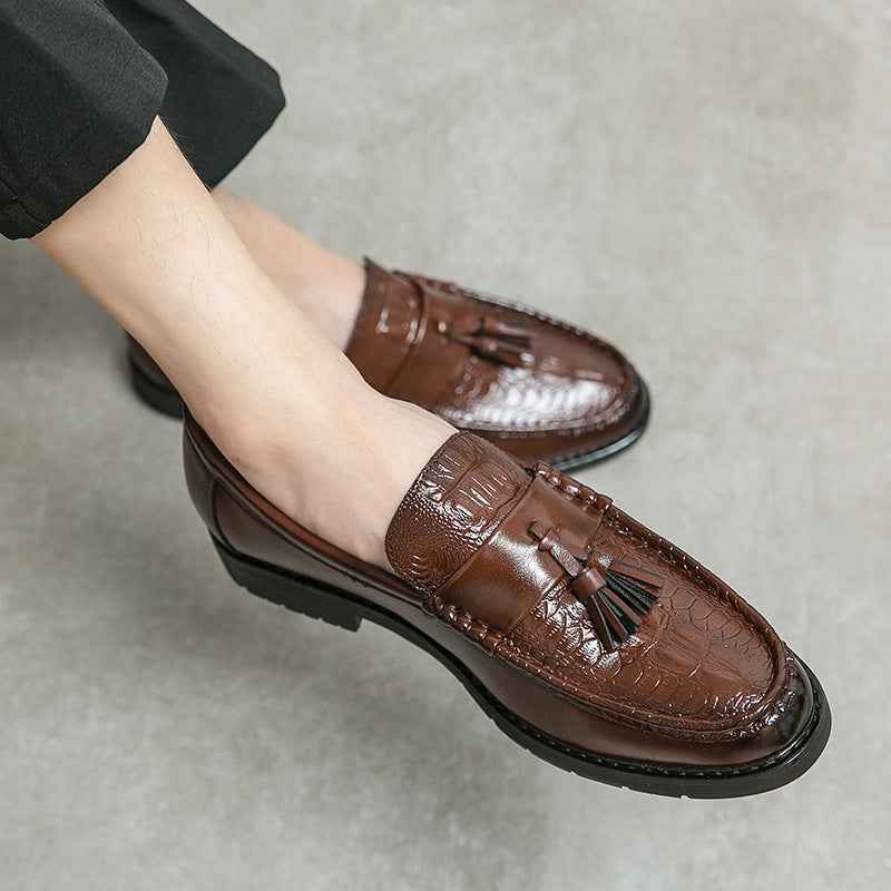 Personalized Tassel Pointed Toe New Fashion Leather Casual Shoes