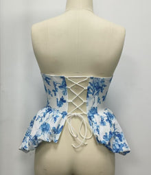 Printed Fishtail Hem Boning Bustier Top by Mirlaine Univers Printed Fishtail Hem Boning Bustier Top Mirlaine Univers printed-fishtail-hem-boning-bustier-top 4 Printed Fishtail Hem Boning Bustier Top Mirlaine Univers Printed Fishtail Hem Boning Bustier Top