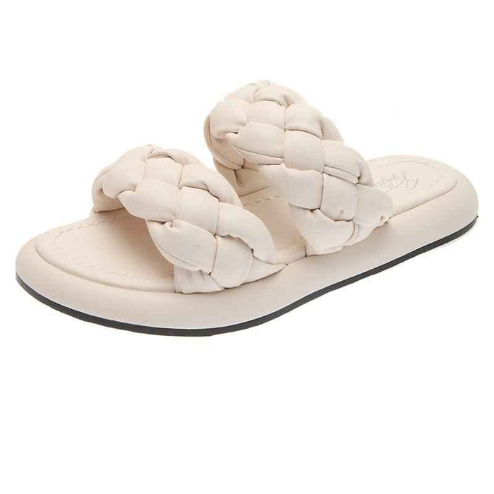 Sandales pour femmes à porter en été, nouveau modèle coréen étudiant en maille plate