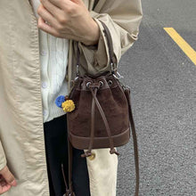 Drawstring Handle All-Match Bucket Bag For Women