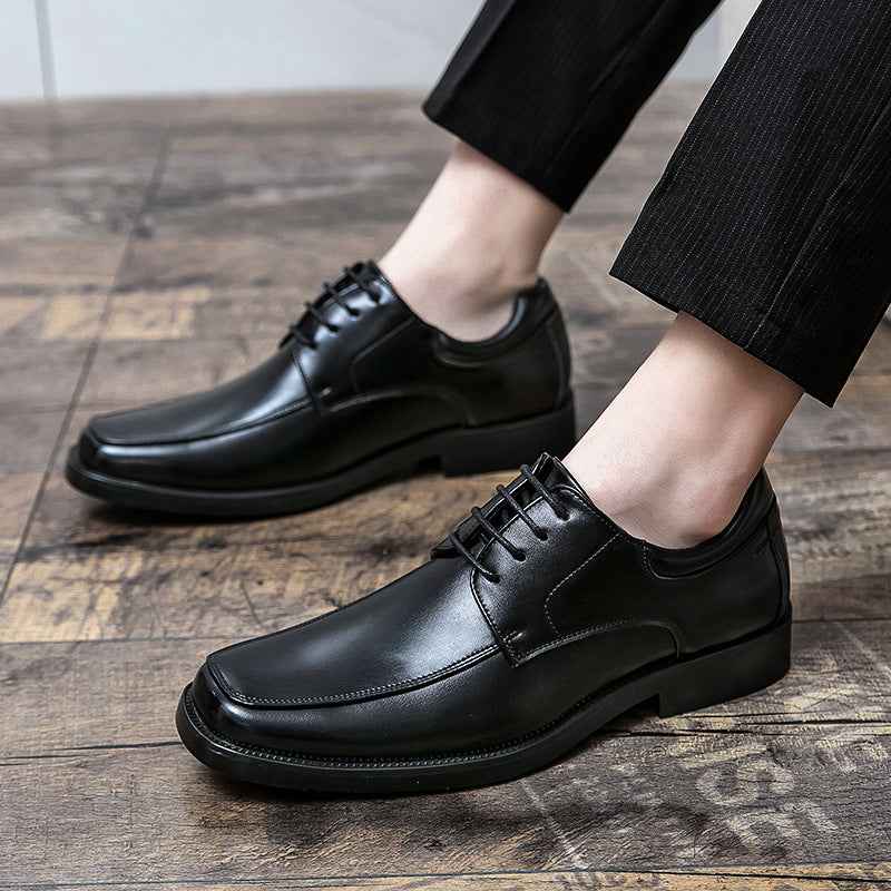 Low-top Square Toe Men's Business Casual Fashion Leather Shoes