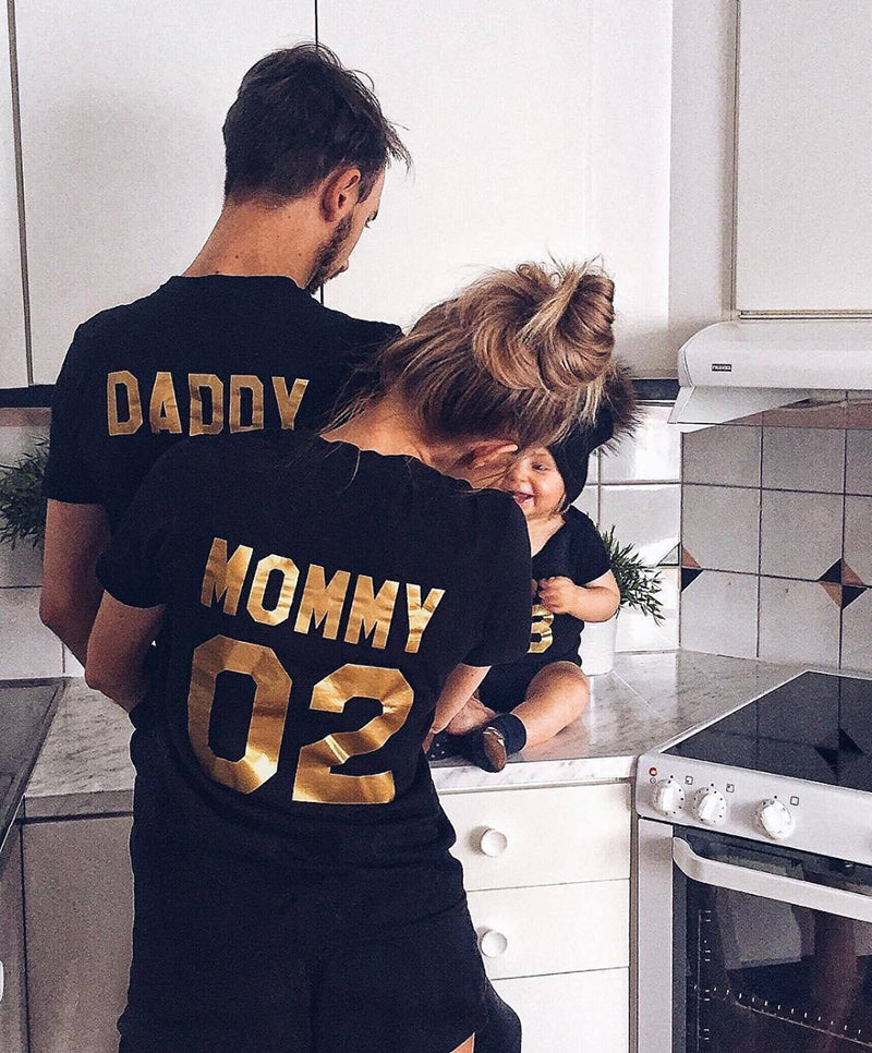 Parent-child Short-sleeved T-shirt Family Top by Mirlaine Univers
