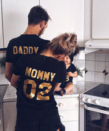 Parent-child Short-sleeved T-shirt Family Top by Mirlaine Univers