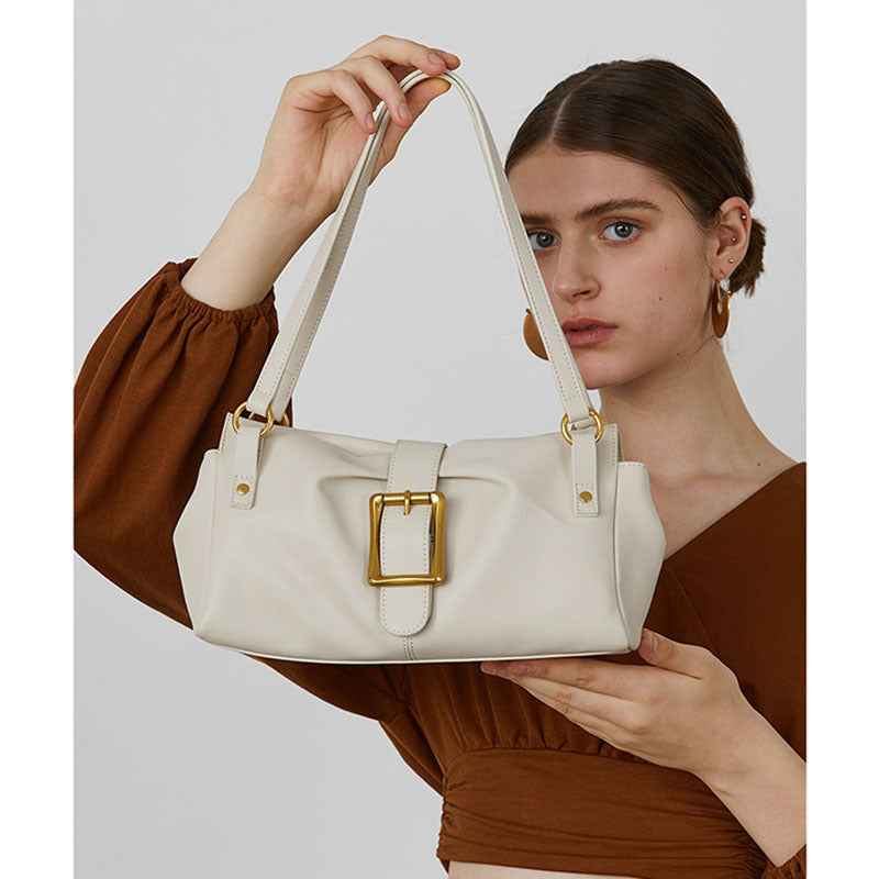 New Niche Womens Cowhide Underarm Tote Shoulder Bag