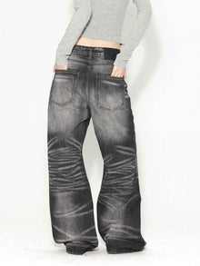 Retro Zipped Five Button Jeans