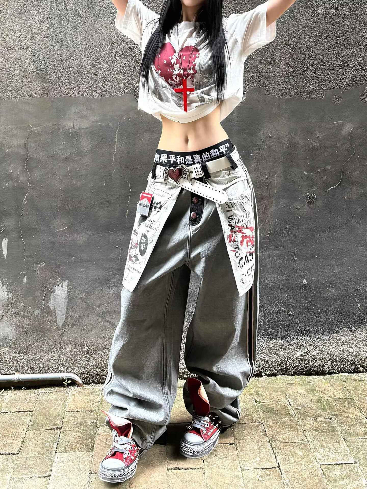 Loose Casual Denim Jeans With A Punk Edgeperfect For A Tomboy Or Edgy Cowgirl Look