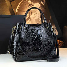 Stylish Textured And Colorful Crocodile-Print Womens Shoulder Bag