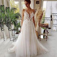 Women's Wedding Dress Lace Strap Backless by Mirlaine Univers