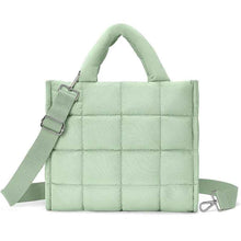 Square-grid Down-quilted Crossbody Bag Lightweight And Fluffy Handheld