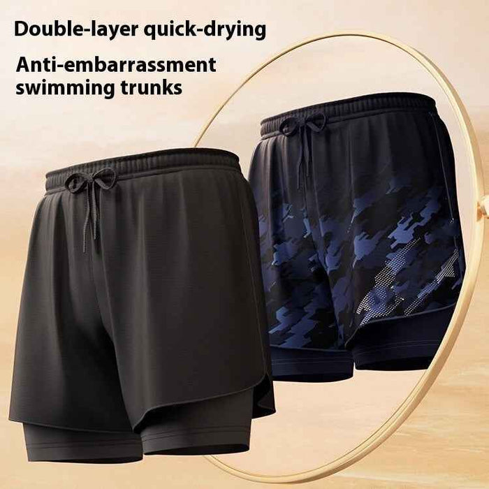 Pantalon de printemps pour hommes, maillot de bain double épaisseur pour hommes