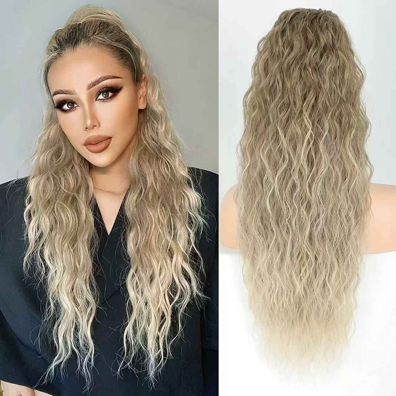 Grip Ponytail Fluffy Long Curly Hair Horse Tail Wig