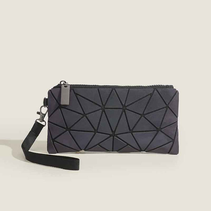Stylish Irregular Patchwork Geometric Pattern Clutch