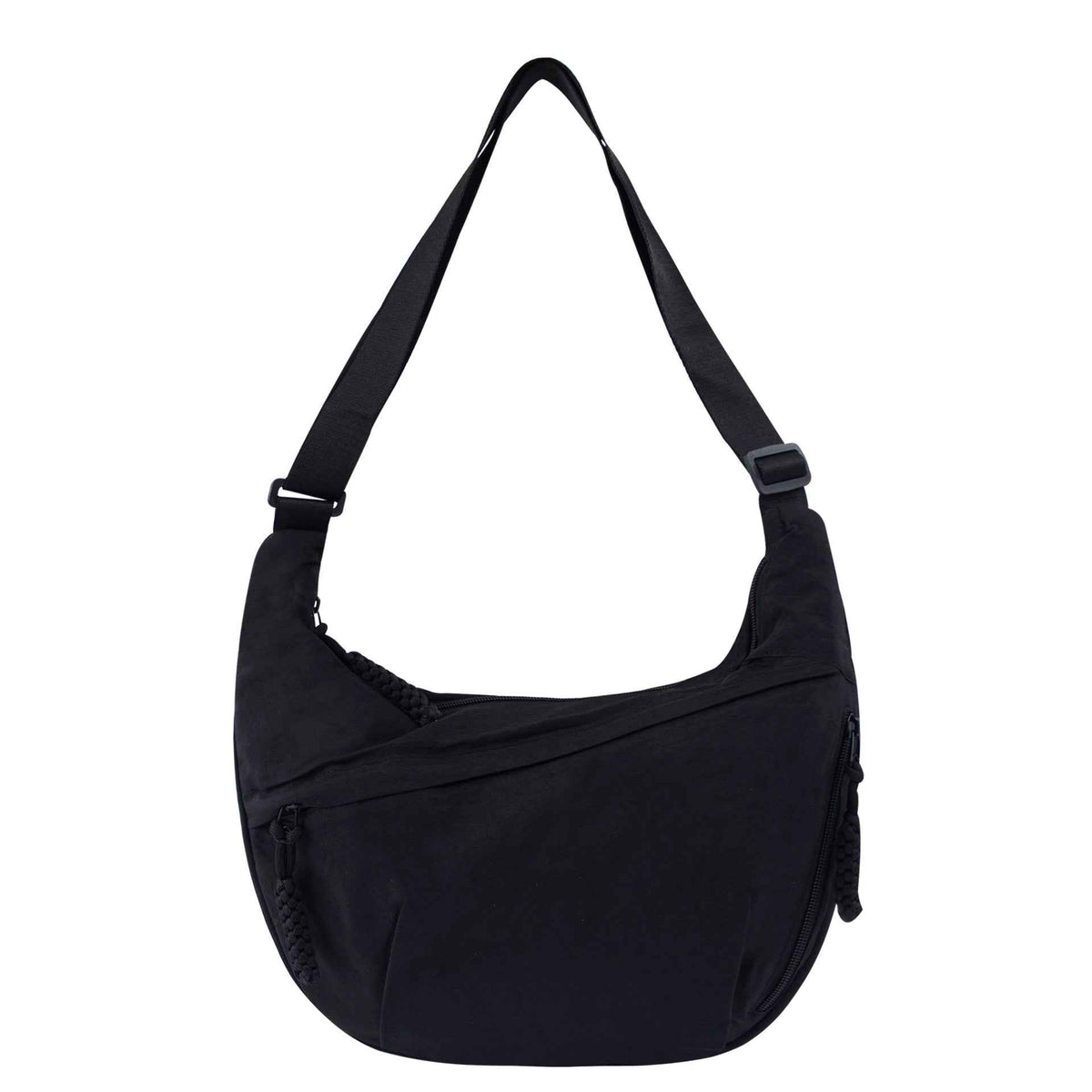 Womens Simple High-Capacity Nylon Crossbody Bag